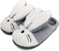 🐰 cozy rabbit plush slippers for girls and boys - winter shoes logo