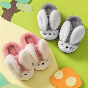 img 2 attached to 🐰 Cozy Rabbit Plush Slippers for Girls and Boys - Winter Shoes