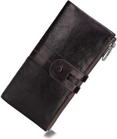 img 4 attached to 👜 Ultimate Protection with Unisex Leather Wallet - Genuine Women's Handbags & Wallets, Blocking Technology