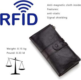 img 3 attached to 👜 Ultimate Protection with Unisex Leather Wallet - Genuine Women's Handbags & Wallets, Blocking Technology