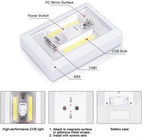 img 1 attached to 🔦 Wireless Battery Operated Touch Tap Light, Ideal for Closets, Under Cabinet, Kitchen, Garage, Attic, Shed, RV, DIY Projects - Pack of 4