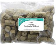 🍷 pack of 100 first quality straight wine corks - 8 x 1-3/4 inches - 100/bag logo