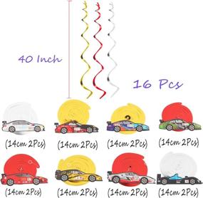 img 1 attached to 🏎️ 30 Pcs Racing Car Party Foil Swirls Streamers Photo Booth Props Kit - Children's Kids Favors Room Hanging Decorations Happy Birthday Party Supplies - Easy Setup, NO DIY REQUIRED