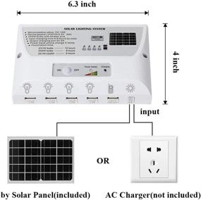 img 1 attached to 🔆 Солнечная светильная система GVSHINE: комплект светильников с 4 лампами на солнечных батареях с зарядным устройством для телефона, идеально подходит для внутренних аварий и кемпинга на открытом воздухе.