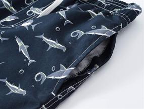 img 2 attached to 🩴 Boys' Flamingo Swim Trunks with Convenient Pockets - Swimwear for Kids