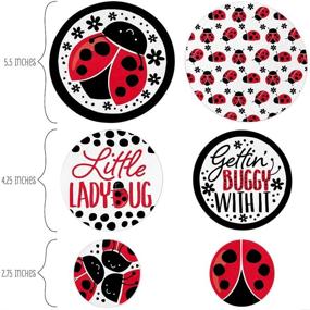 img 3 attached to 🐞 Big Dot of Happiness Happy Little Ladybug - Giant Circle Confetti: Perfect Party Decorations for Baby Shower or Birthday Celebration - 27 Large Confetti Pieces