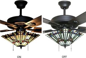 img 1 attached to 🌈 52 Inch Craftsman Stained Glass LED Ceiling Fan by River of Goods - Multicolor