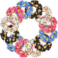 softball style hair scrunchies: 20 satin hairbands for women & girls - elastic hair ties for basketball & softball logo