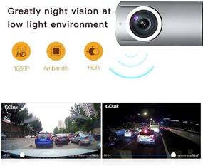 img 2 attached to Goluk T1 WiFi FHD 1080P Мини автомобильная видеокамера с 16ГБ TF-картой, обнаружением движения и парковочным монитором