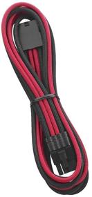 img 1 attached to 🔌 Кабель-удлинитель CableMod Pro ModFlex с оплеткой 8-контактный PCI-e - черный и красный, 45см