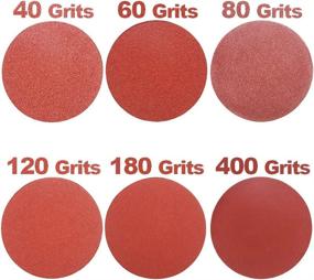 img 1 attached to 🔪 High-Quality HIFROM 5 Inch Sanding Discs - 40 Grit Sandpaper - 60-Pack, Aluminum Oxide - Random Orbital Sander Pads - NO-Hole Hook and Loop