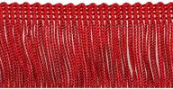 🍒 cherry red 2-inch x 9-yard decorative trimmings chainette fringe with 100% rayon composition logo