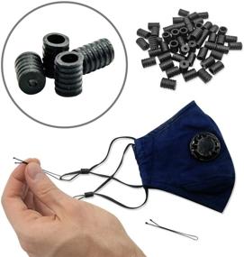 img 4 attached to Airnex Face Mask Earloop Adjuster - 50-Piece Face Mask Adjuster Clip Set with 2 Threading Tools - Ideal for 1/16, 1/4, 1/8 Inch Flat or Round Mask Cords - Elastic Mask Adjuster for Adults and Children