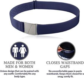 img 2 attached to Invisible Elastic Belt for Men in Black - Essential Men's Accessory in Belts