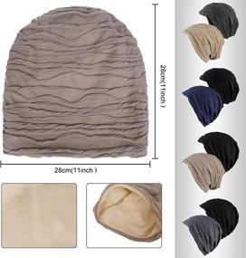 img 2 attached to 2 Pack of Women Beanies Hat: Stylish Chemo Headwear for Cancer Patients - Slouchy Beanie for Women and Men