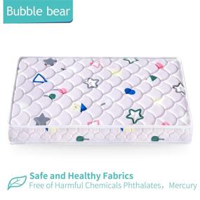 img 3 attached to 🐻 Персональный пенный детский и детский матрас Bubble Bear Premium: гипоаллергенный, комфортный, безопасный, детский матрас с защитным краем - размер детской кроватки: 132х70х12,7 см