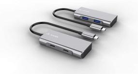 img 2 attached to Juiced Systems QuadHUB - Portable USB-C 4 Port Hub 🔌 – Dual USB-C 3.2 Gen 2 & Dual USB-A 3.2 Gen 2
