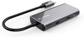 img 3 attached to Juiced Systems QuadHUB - Portable USB-C 4 Port Hub 🔌 – Dual USB-C 3.2 Gen 2 & Dual USB-A 3.2 Gen 2