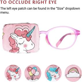 img 1 attached to 🦄 Kids Glasses Eye Patch for Right Eye - Astropic Cotton & Silk (Pink Hair Unicorn)