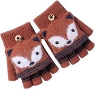 mocure cartoon mittens knitted fingerless girls' accessories for cold weather logo