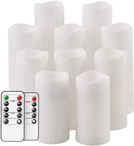 img 4 attached to 🕯️ Waterproof Flameless Candles Set of 10 - Salipt LED Flickering Candles for Indoor and Outdoor Use