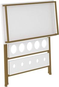 img 2 attached to 🍷 Stylish Trevia Folding Wine Rack: White and Gold - Organize and Display Your Wine Collection Effortlessly