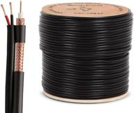 🎥 500ft rg59 siamese coaxial cable for cctv security camera - combo video &amp; power wire - 20awg logo