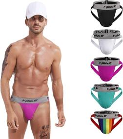 img 4 attached to 🩲 2-Inch Waistband Men's Athletic Supporter Jockstrap by F plus R