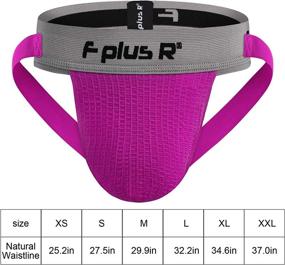 img 2 attached to 🩲 2-Inch Waistband Men's Athletic Supporter Jockstrap by F plus R