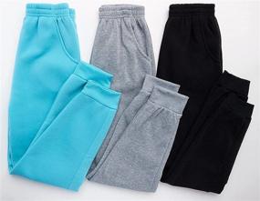 img 3 attached to Coney Island Girls’ Sweatpants - Active Fleece Joggers (3 Pack): Comfy and Stylish Joggers for Active Girls