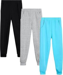 img 4 attached to Coney Island Girls’ Sweatpants - Active Fleece Joggers (3 Pack): Comfy and Stylish Joggers for Active Girls