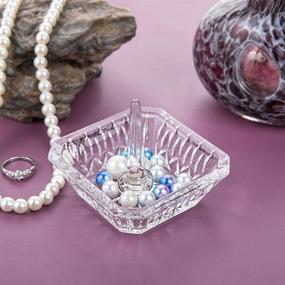 img 1 attached to 💍 Hyaline & Dora Crystal Ring Tray - Perfect for Jewelry Display and Storage