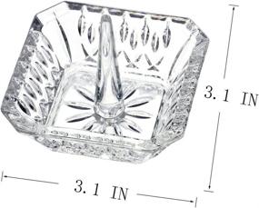 img 3 attached to 💍 Hyaline & Dora Crystal Ring Tray - Perfect for Jewelry Display and Storage
