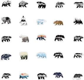 img 2 attached to 🐻 Grizzly Bear Mountaintop Stickers: 50 Waterproof Vinyl Stickers for Bottles, Bikes, Laptops, and More