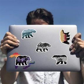 img 3 attached to 🐻 Grizzly Bear Mountaintop Stickers: 50 Waterproof Vinyl Stickers for Bottles, Bikes, Laptops, and More