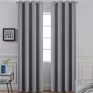 🖤шторы yakamok grey полностью затемняющие, 52w x 84l, термоизолированные, с люверсами, 2 панели со 2 завязками в комплекте логотип