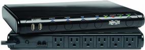 img 4 attached to 💪 Tripp Lite MT-6PLUS Under-Monitor Isobar Surge Protector Power Strip, 6 Outlet, 2 USB Ports, 8ft Cord, Tel/Modem/Fax Protection, RJ11, and $100,000 Insurance Coverage