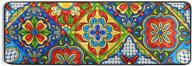 🎨 alaza mexican ethnic folk ornament runner rug: vibrant home decor essential for hallways, living rooms, bedrooms - non slip, 72x24 inches logo