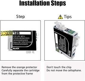 img 2 attached to 🖨️ NoahArk 3-Pack T125 Remanufactured Ink Cartridge Replacement for Epson 125: Compatible with Epson Stylus NX125, NX127, NX230, NX420, NX530, NX625, Workforce 320, 323, 325, 520 Printers (3 Black)