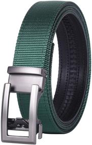img 4 attached to 👔 Men's Accessories and Belts - Boys' Ratcheting Leather Buckle with Adjustable Fit