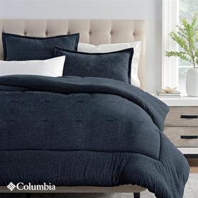 img 3 attached to 🛏️ Columbia Cooling Soft Comfort 3 Piece Bedding Set - Value Bundle with 1 Comforter & 2 Standard Pillow Shams - Temperature Regulating, Omni-Wick, Moisture Wicking Technology - Full/Queen Size in Blue
