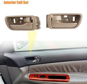 img 3 attached to Замена внутренних дверных ручек NPAUTO для Toyota Camry 2002-2006 - бежевый, набор из 4: внутри передний задний водительский пассажирский бок.