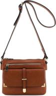 👜 stylish and practical flap pocket crossbody bag for women - brown handbags & wallets logo