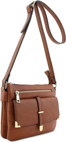 img 3 attached to 👜 Stylish and Practical Flap Pocket Crossbody Bag for Women - Brown Handbags & Wallets