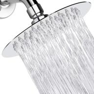 enhance your shower experience with nearmoon high pressure 6 inch rain shower head, ultra-thin design, stainless steel (chrome finish) logo