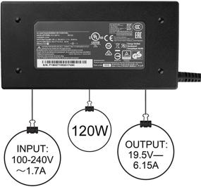 img 2 attached to 🔌 120W 19.5V 6.15A AC Adapter Charger for MSI Gaming Notebook A12-120P1A A15-120P1A ADP-120MH D MSI GP60 GE60 GE62 GE70 GT640 GT725 CX62 GL62 GE70K Z370 Laptop Power Supply Cord