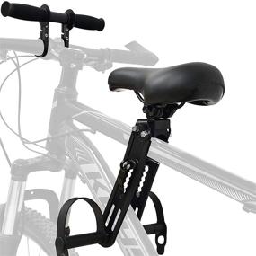 img 4 attached to 🚲 Детское велосипедное сиденье Cingfanlu: легкий и складной передний крепеж для родительского и детского катания на велосипеде на открытом воздухе