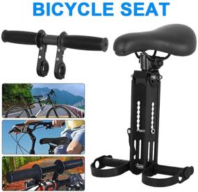 img 2 attached to 🚲 Детское велосипедное сиденье Cingfanlu: легкий и складной передний крепеж для родительского и детского катания на велосипеде на открытом воздухе