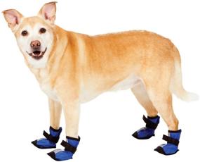 img 1 attached to 🐾 Medium Fashion Pet Blue Dog Boots - Essential for Stylish Canine Footwear