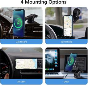 img 1 attached to LAUDTEC Magnetic Wireless Charging Auto Clamping